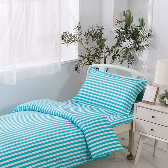 고품질 베스트 셀러 침대 시트 플랫 3 PCS 세트 부드러운 피부 친화적인 병원 이불 세트 침구 베개 케이스